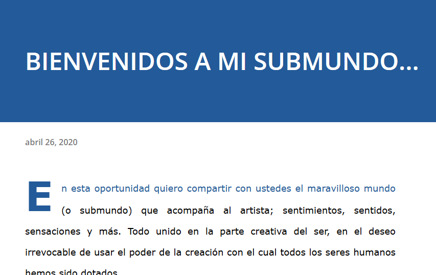 Blog El corazón del artista.